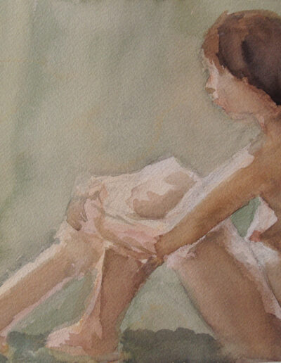 Watercolor Painting "Sitting Woman 2"