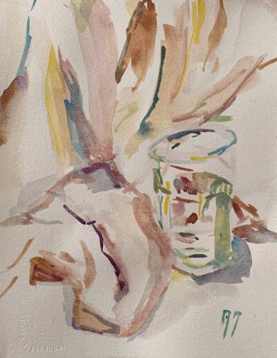 Watercolor Painting "A Glass #01"