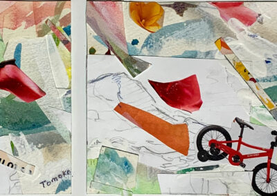 Mixed Media Art Work, "Yay Yay Bicycle"