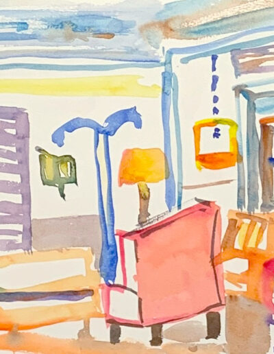 Watercolor painting "The Backroom (Small)"