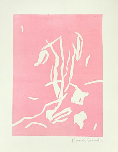 Linocut Print "Daffodil Linocut (Pink)"