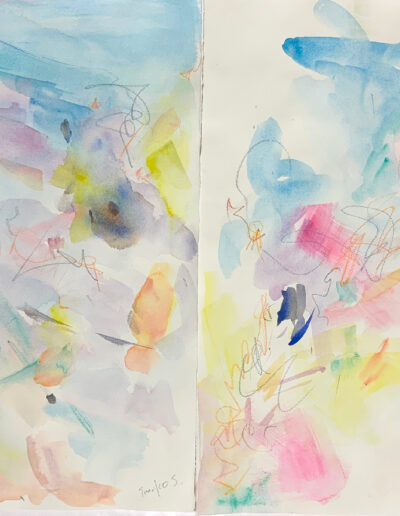 Watercolor Painting "Diptych #02"