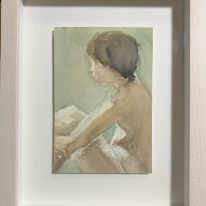 Watercolor Work Framed  "A Woman Sitting"